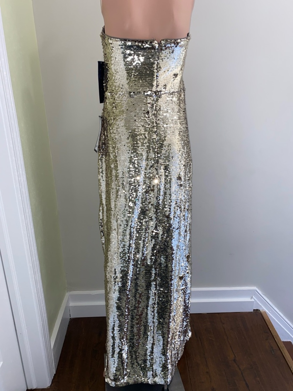 RACHEL Rachel Roy Silver Sequin Evening Dress - Picture 4 of 15
